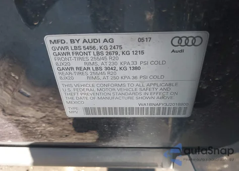 2018 Audi Q5 2.0T Premium/2.0T Tech Premium from USA, damaged, VIN WA1BNAFY3J2018800